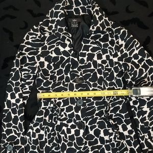 Cow print 3 botton long dress jacket